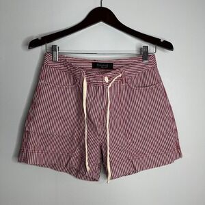 Riveted by Lee Striped Shorts Womens 4M Red White EUC Stripe Cotton Drawstring